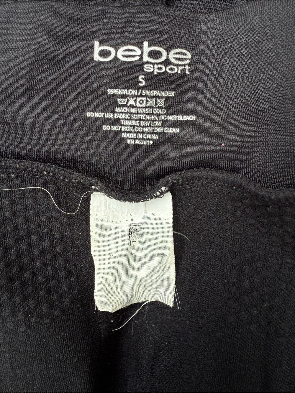 Women’s Black Zip-Front Active Jacket Bebe brand size S pre-owned with free gift - Picture 16 of 16